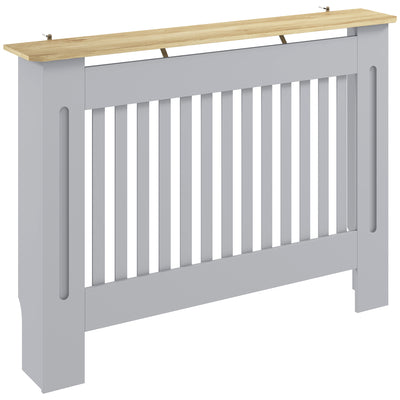 Radiator Cover with Shelf for Extra Storage and Heat Circulation Grey Homcom