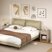 Bedside Tables Set of 2 with Drawer and Shelf for Organised Bedroom Storage Grey AOSOM