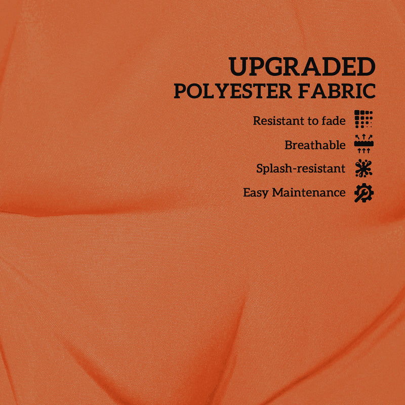 Set of Two Padded Outdoor Seat Cushions in Orange for Garden Chairs by Outsunny