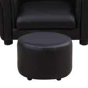 Kids Armchair and Footstool Set with Soft Padding Great for Reading or Relaxing, Black