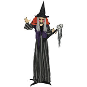 160cm Animatronic Witch Halloween Decoration With Moving Arms For Indoor Or Outdoor Use Multi