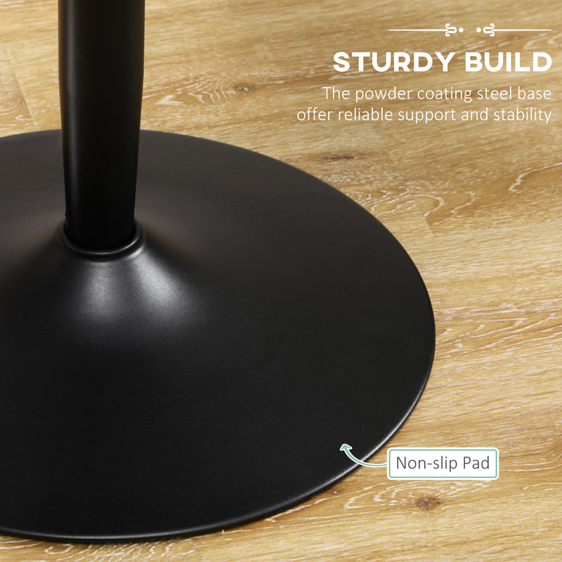 Round Two Seater Dining Table Minimalist Design Ideal for Small Spaces Black