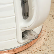 4 Slice Toaster and 1.7L Rapid Boil Kettle Set with Defrost and Reheat Functions Cream White