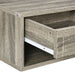 Set of Two Floating Bedside Tables with Drawer and Shelf Brown Wood Effect by HOMCOM