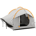 Car Camping Tailgate Tent for Hatchbacks and SUVs with Weatherproof Shelter Grey and Orange