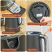 Grey 1.7L Fast Boil Cordless Kettle and 2 Slice Toaster Set With 6 Browning Levels by HOMCOM