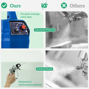 Electric Airless Paint Sprayer for Indoor and Outdoor DIY Painting Projects 7.5m Hose Dark Blue AOSOM
