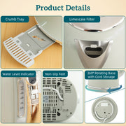 Green Retro Kettle and Toaster Set with Adjustable Temperature Ideal for Breakfast