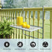 Grey Folding Metal Balcony Hanging Table Adjustable Wall Mount Desk for Garden and Patio by Outsunny