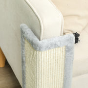 Grey 56cm Corner Cat Scratching Post with Sisal Pad for Claw Care by PawHut