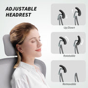 Ergonomic Mesh Back Office Chair With Lumbar Support For All Day Comfort, Grey