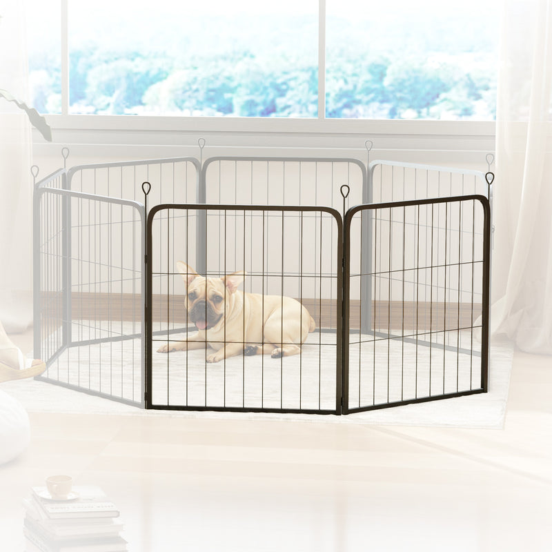 2 Piece Dog Pen Extension Panels with 3 Connecting Stakes for 60cm High Pet Playpen by PawHut