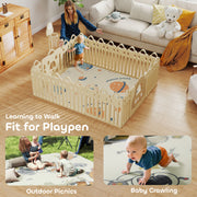 Foldable Double Sided Baby Play Mat for Indoor and Outdoor Use Water Resistant Blue AOSOM