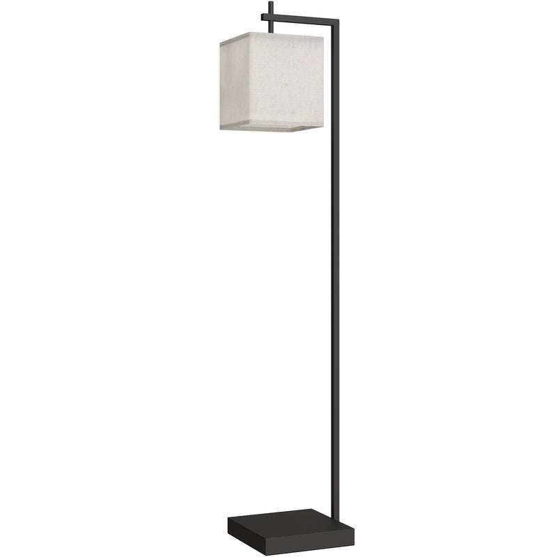 Tall LED Floor Lamp With Remote Control And Adjustable Brightness For Living Room, Black