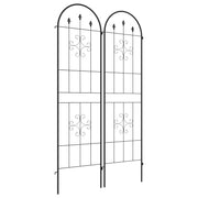 Set of Two Spiral Garden Trellis Panels for Climbing Plants and Outdoor Decoration AOSOM