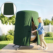 Egg Chair Cover for Outdoor Protection Waterproof Oxford Fabric with Zip Fastening Green Outsunny