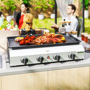 Four Burner Portable Gas Grill for Outdoor Cooking by Outsunny