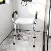 Adjustable Aluminium Bath Seat with Non Slip Legs for Elderly and Disabled, White