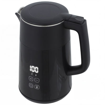 Electric Kettle with Fast Boil and Adjustable Temperature for Busy Family Mornings Black Homcom