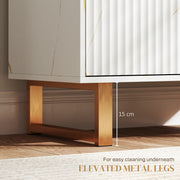 White and Gold Storage Sideboard with Elegant Design by HOMCOM