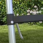 Galvanised Steel Trampoline Ladder 2 or 3 Steps Outdoor Accessory for 6ft to 16ft Trampolines by SPORTNOW AOSOM
