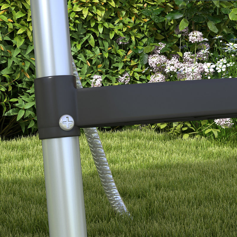 Galvanised Steel Trampoline Ladder 2 or 3 Steps Outdoor Accessory for 6ft to 16ft Trampolines by SPORTNOW AOSOM