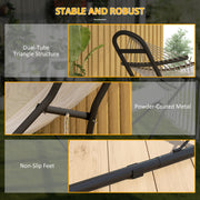 Hammock Stand for Garden or Patio with Adjustable Height and Strong Steel Frame Black Outsunny