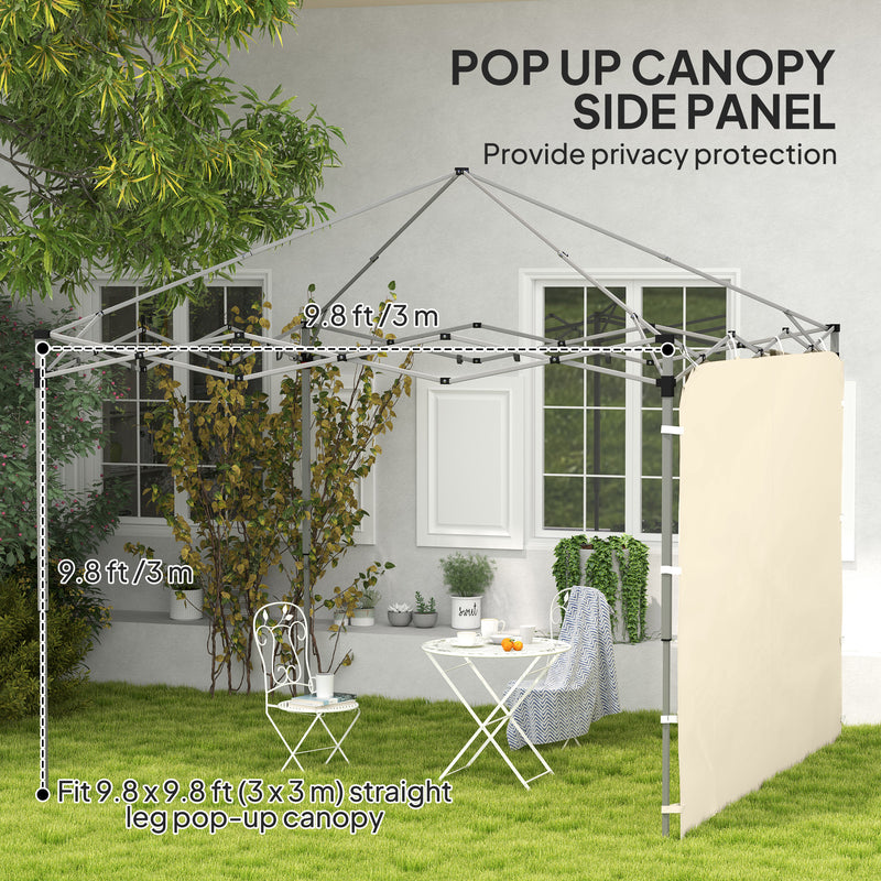 Beige 195 x 295cm Replacement Gazebo Sidewall for Outdoor Shelter by Outsunny