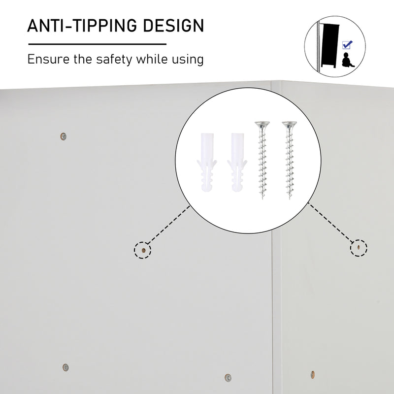 Grey Kids Toy Storage Unit With Bookshelf And Fabric Drawers For Bedroom Or Playroom