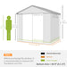 Grey Plastic Garden Shed With Foundation Kit, 7.9ft x 6.2ft by Outsunny