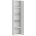 Slim Kitchen Cupboard with Adjustable Shelves for Narrow Spaces White