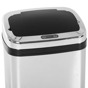 30L Motion Sensor Rubbish Bin With Soft Close Lid Ideal For Kitchen Use Silver