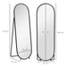 Black Two-Way Curved Full Length Mirror for Home or Dressing Room by HOMCOM