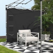 Black 195 x 295cm Replacement Gazebo Sidewall Durable and Weather Resistant by Outsunny