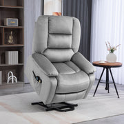 Electric Reclining Massage Armchair with Remote and Lift Assist for Home Comfort Grey