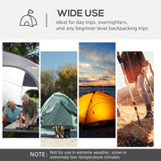 Family Camping Tent for 6 to 8 People with Mesh Walls and Removable Curtains White Grey Outsunny