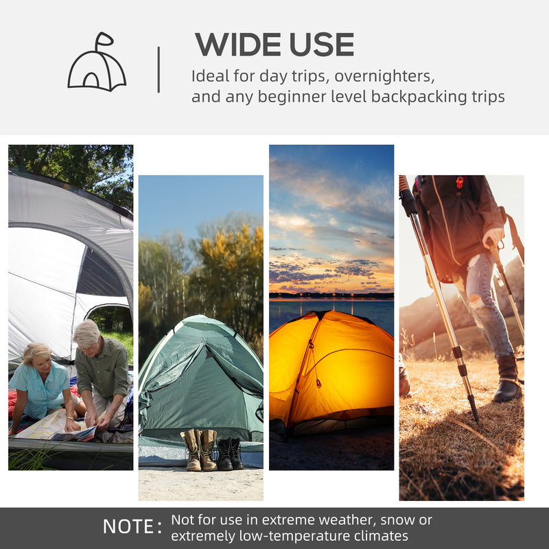 Family Camping Tent for 6 to 8 People with Mesh Walls and Removable Curtains White Grey Outsunny