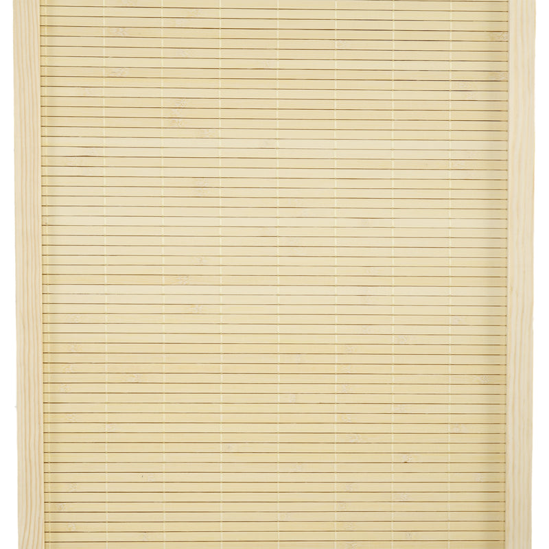 Bamboo Room Divider 4 Panel Folding Screen for Privacy and Space Separation Natural Wood AOSOM