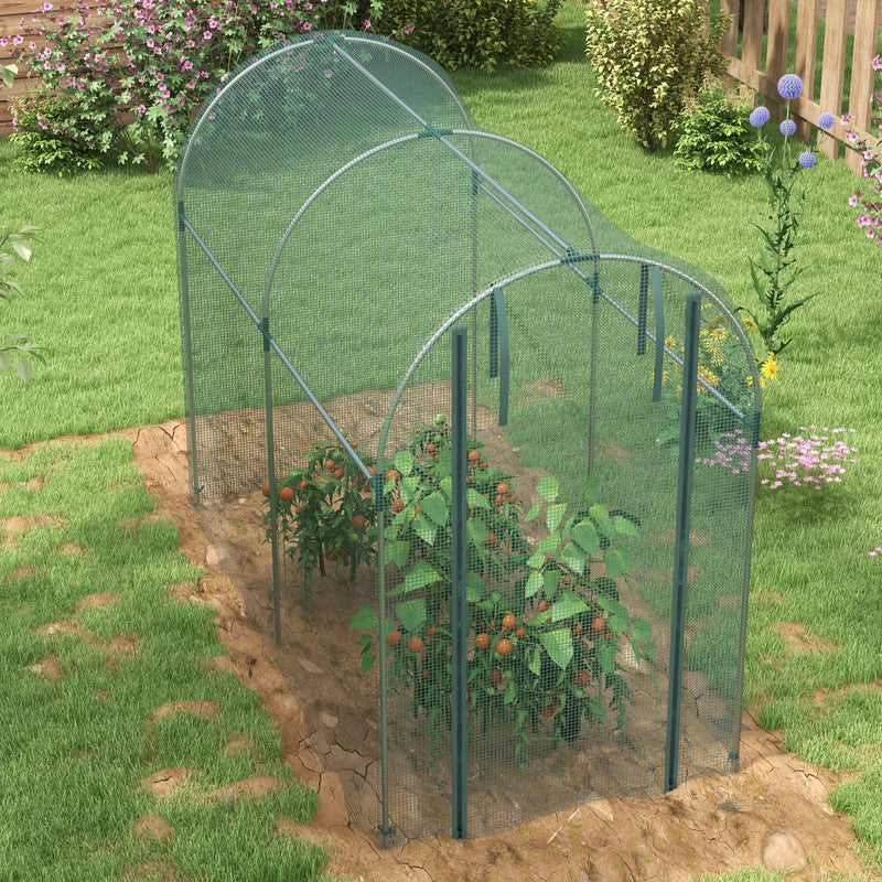 Large Mini Polytunnel Greenhouse 240 x 120cm Portable Growhouse by Outsunny
