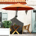Orange 3 Metre Wall Mounted Garden Parasol with Easy Crank Handle for Shade by Outsunny