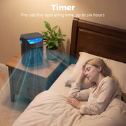 Desk Fan and Humidifier with Night Light for Cool Fresh Air at Home or Office Black AOSOM