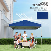 Gazebo Replacement Canopy Waterproof UV Protection for 3 x 3 m Straight-Leg Frame Blue Outsunny