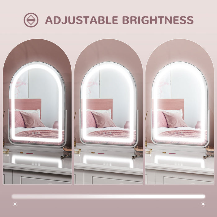 White LED Vanity Mirror 43 x 59cm Modern Touch Control by HOMCOM
