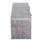 Grey TV Stand For TVs Up To 55 Inch With Storage Cupboards And Open Shelves