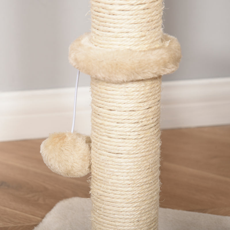 Cat Tree Tower for Indoor Cats with Scratching Posts Toys and Perch, Grey