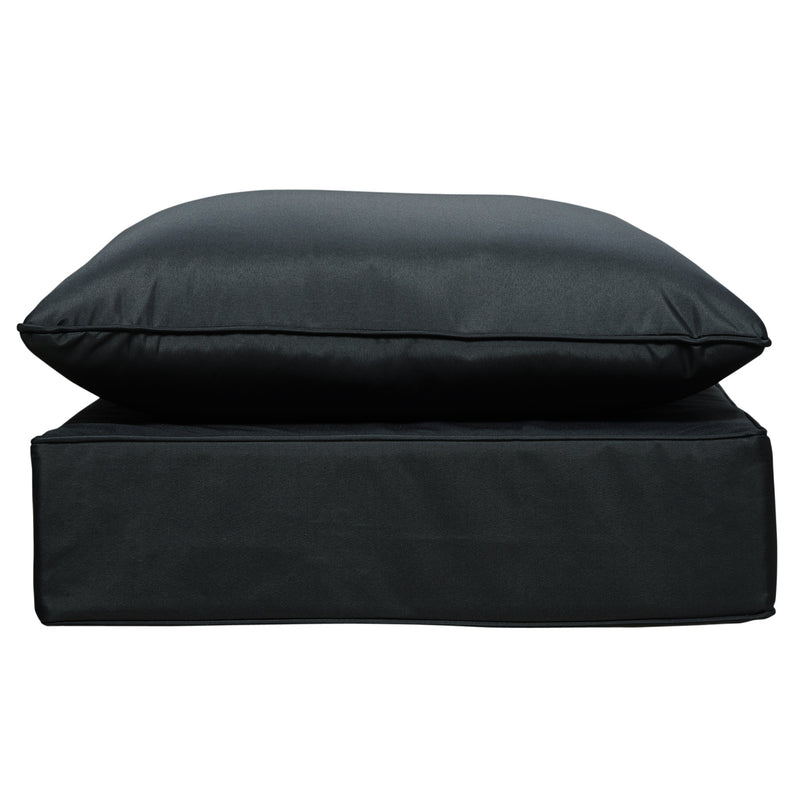 4 Piece Outdoor Chair Cushion Set for Garden or Patio with Soft Seat and Back Support