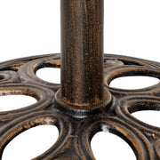 Outdoor Parasol Base Heavy Cast Metal Stand for Secure Garden Shade, Fits 38-48mm Poles, Bronze Outsunny