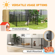Heavy Duty 8 Panel Dog Playpen for Indoor and Outdoor Use Suitable for Medium Dogs Black