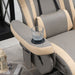 HOMCOM Manual Recliner Armchair PU Leather Lounge Chair w Adjustable Leg Rest, 135Â° Reclining Function, 360Â° Swivel, Grey
