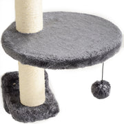 Four Piece Cat Wall Furniture Set with Hammock and Steps for Indoor Climbing Fun, Dark Grey